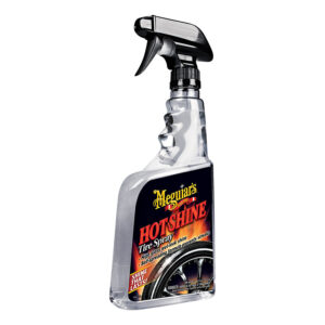 LUCIDA GOMME NERO GOMME SPRUZZO HOT SHINE MEGUIARS COATING DETAILING PROFESSIONALE
