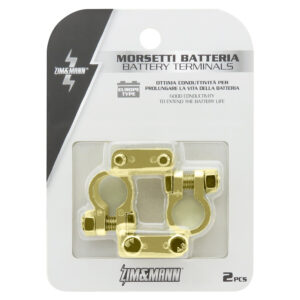 MORSETTI BATTERIA AUTO ALTA QUALITA’ IN OTTONE POSITIVO E NEGATIVO MOD EUROPEO