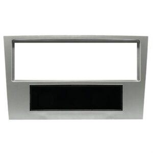 MASCHERINA MONTAGGIO AUTORADIO OPEL CORSA D ASTRA H ANTARA ZAFIRA B GRIGIO METALLIZZATO LUCIDO 1 DIN CON CASSETTINO