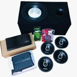 IMPIANTO STEREO COMPLETO STAGE 1 (MEDIUM) IN PREDISPOSIZIONE ORIGINALE AD ALTA EFFICIENZA COMPRENDE AMPLIFICATORI, ALTOPARLANTI, SUBWOOFER E KIT CAVI