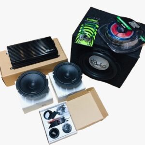 IMPIANTO STEREO COMPLETO STAGE 2 (SOFT) IN PREDISPOSIZIONE ORIGINALE, COMPRENDE AMPLIFICATORE, ALTOPARLANTI, SUBWOOFER IN CASSA E KIT CAVI PER L’ISTALLAZIONE