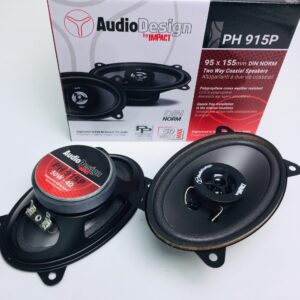 COPPIA CASSE COASSIALI ELLITTICHE 95X155 mm 50 WATT DA PREDISPOSIZIONE AUTO AUDIODESIGN BY IMPACT
