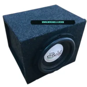 SUBWOOFER 25 CM DIABOLICO WHITE FIRE RK2550 2.23 IN CASSA PASSIVO PER AUTO 600 WATT