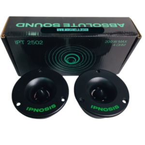 COPPIA TWEETER A TROMBA IPNOSIS 10 CM BOBINA 25 mm ALTA EFFICIENZA driver IPT2502 NERO