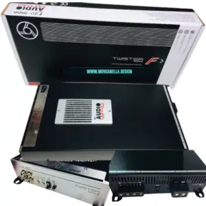 AMPLIFICATORE AUDIOSYSTEM 2 CANALI CLASSE D FULL RANGE F2D-1000 TWISTER SERIES 4 CON CROSSOVER INTEGRATO HPF FULL LPF PER IMPIANTI DA RADUNO
