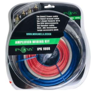 KIT CAVI IMPIANTO STEREO AUTO IPNOSIS POSITIVO NEGATIVO FUSIBILE RCA CAVO CASSE