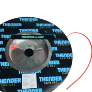 CAVO ALTOPARLANTI BIPOLARE RAME PURISSIMO DI ALTISSIMA QUALITA’ OFC THENDER 1,15 MMQ X2 AMPLIFICATORI AUTO GUAINA ARANCIO FLUO