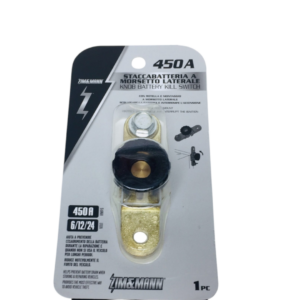 STACCA BATTERIA 450 A AUTO ALTA QUALITA’ IN OTTONE POSITIVO A MORSETTO LATERALE