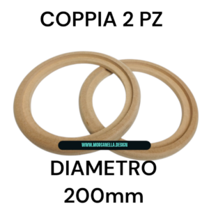 COPPIA SUPPORTI CERCHI IN LEGNO MDF 20 CM PER ALTOPARLANTI CREAZIONE TASCHE SUPPORTI IPNOSIS