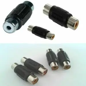 5 Pz. CONNETTORE GIUNTO adattatore RCA femmina RCA femmina, DOPPIO FEMMINA RCA