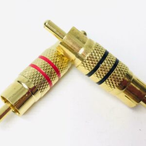 CONNETTORI SPINE RCA maschio maschio PRESA ALTA QUALITA’ PLACCATO ORO ROSSO NERO