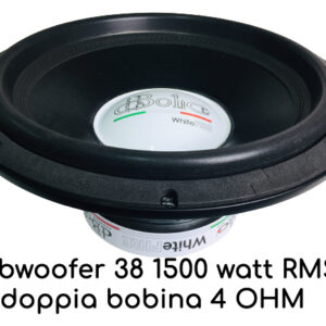 SUBWOOFER 38 CM 15″ DIABOLICO RK3865 2.23 WHITE FIRE NUOVO MODELLO 1500 WATT RMS DOPPIA BOBINA DA 4 OHM
